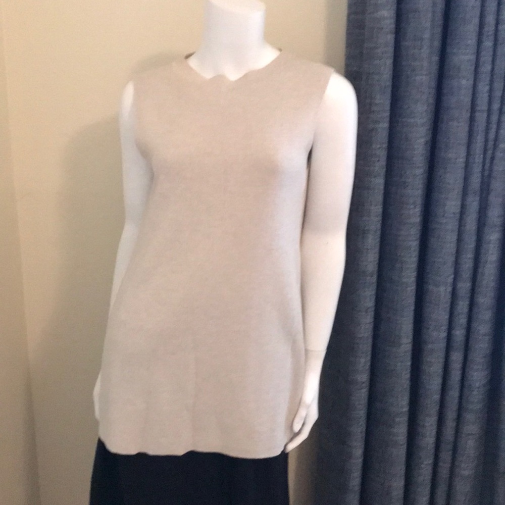 Eileen Fisher Mock Turtleneck Sleeveless sweater